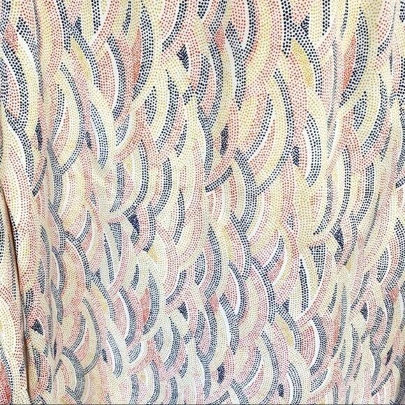 🌷 sales* Vintage Tie Neck Bow Top Paisley Size Medium Waves Retro Rare Career - Picture 13 of 16